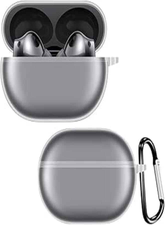 Beauenty for Huawei FreeBuds Pro 2 (2022) Case Wireless Bluetooth Protective Cover TPU Transparent Soft Case With Hook